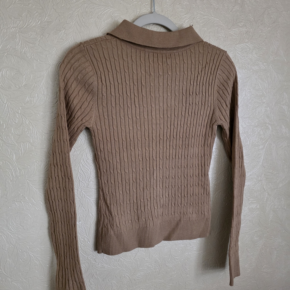 Studio By The Workshop Cable-Knit Polo Sweater - Picture 2 of 4